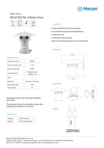 MS 67302 TECHNICAL DATASHEET