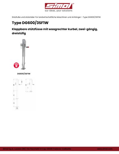 Type DG600/3SF1W