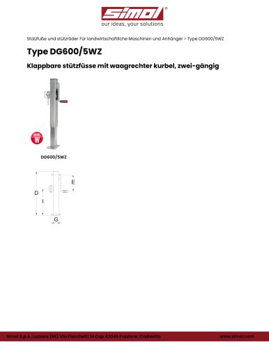 Type DG600/5WZ