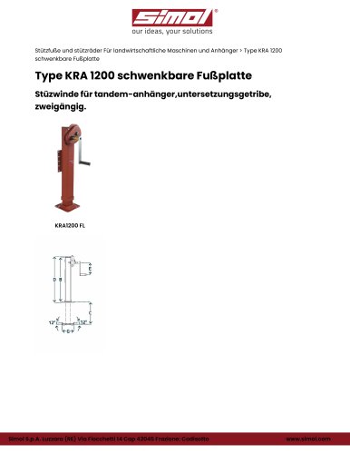 Type KRA 1200 skidfoot