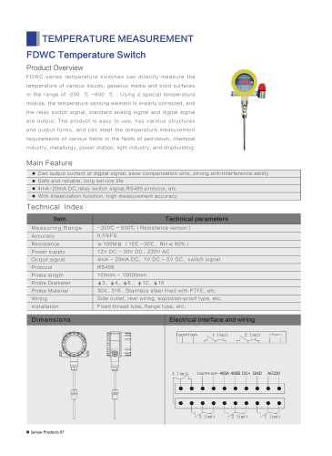 FDWC Temperature Switch