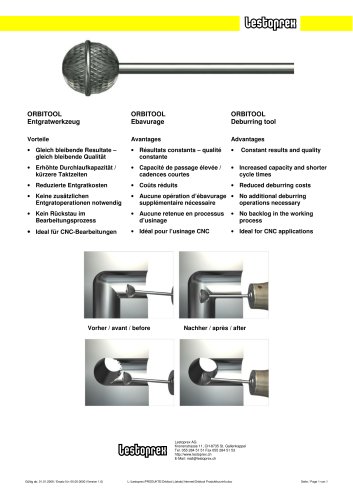 ORBITOOL Deburring tool