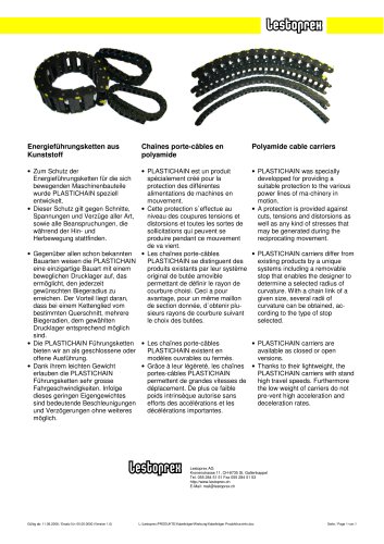 Polyamide cable carriers