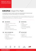 KROMA® Inkjet Pro Matt Produktinfo & Spezifikationen