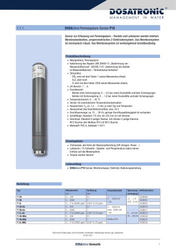 DOSASens Peressigsäure-Sensor P10