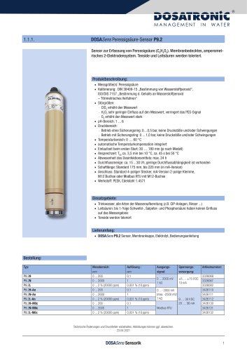 DOSASens Peressigsäure-Sensor P9.2