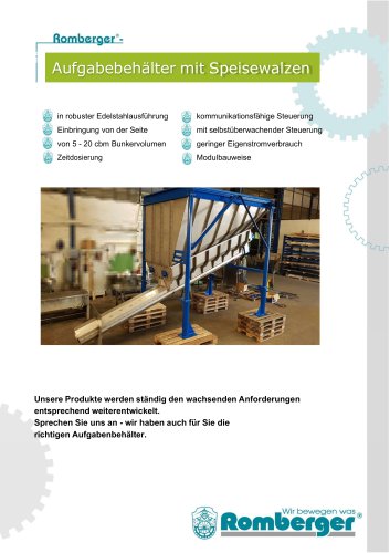 Aufgabebehälter mit Speisewalzen