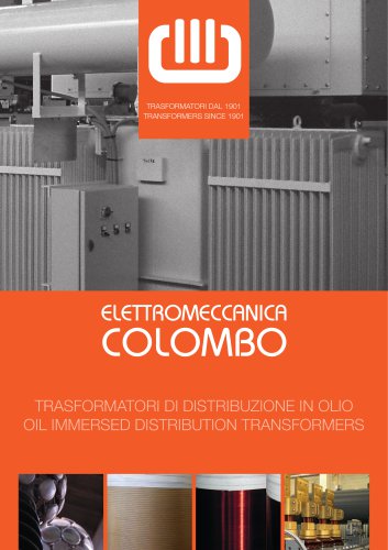 TRASFORMATORI DI DISTRIBUZIONE IN OLIO OIL IMMERSED DISTRIBUTION TRANSFORMERS