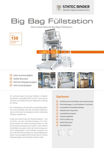 Datenblatt Big Bag Füllstation