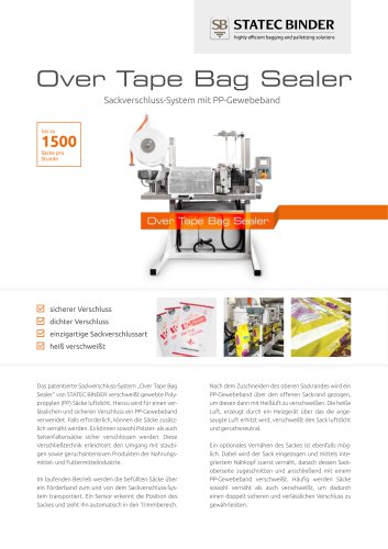 Datenblatt Over Tape Bag Sealer