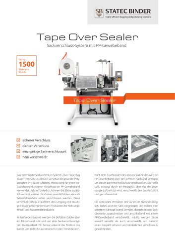 Datenblatt Over Tape Bag Sealer