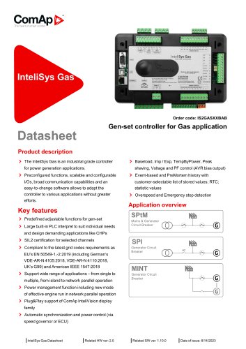 Gen-set controller for Gas application