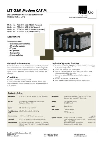 LTE GSM Modem CAT M