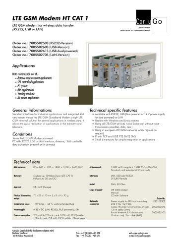 LTE GSM Modem HT CAT 1