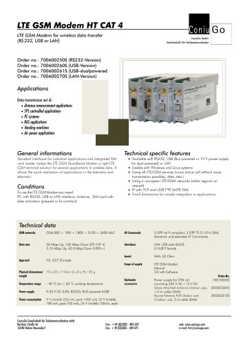 LTE GSM Modem HT CAT 4
