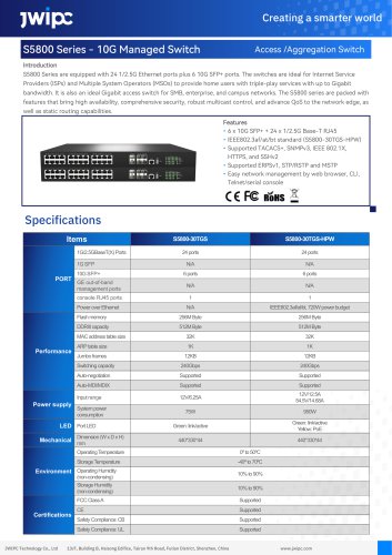 S5800 Series-datasheet