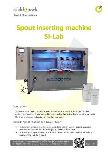 Spout inserting machine SI-Lab