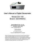 User Manual of DX-150 gauss meter