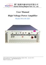User Manual of DXAM-2KV High Voltage Power Amplifier
