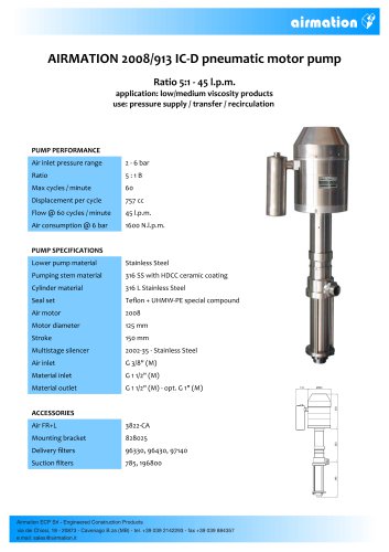 2008/913 IC-D pneumatic motor pump