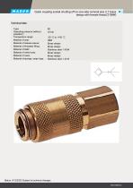 Quick coupling socket shutting off on one side nominal size 2,7 brass design with female thread 219960