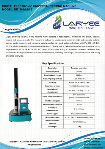 LARYEE Digital Electronic Universal Testing Machine UE15XX series