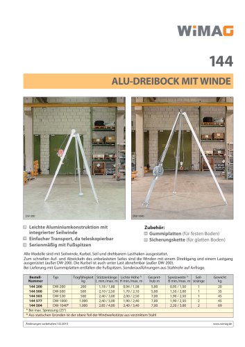 Alu-Dreibock mit Winde