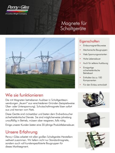 Magnete für Schaltgeräte