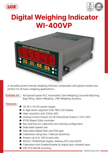 Weight Indicator WI-400VP