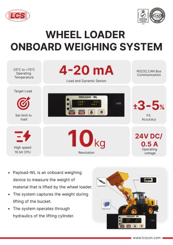 Wheel Loader Onboard Weighing System