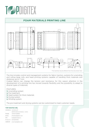 FOAM MATERIALS PRINTING LINE