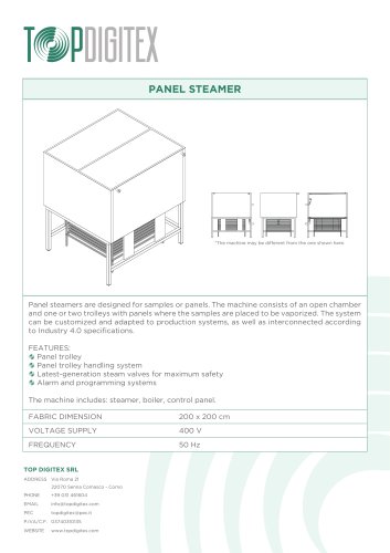 PANEL STEAMER