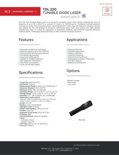 TDL 220 TUNABLE DIODE LASER