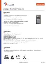 HZ-CR02A Analogue Cleanroom Telephone Datasheet