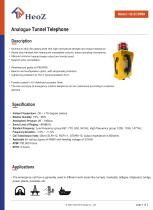 HZ-ECB05A Analogue Tunnel Telephone Datasheet