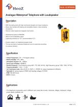 HZ-WP06HBA Analogue Weatherproof Telephone with Loudspeaker Datasheet