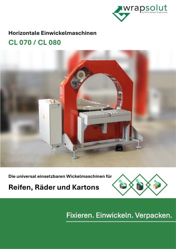 Manuelle & teilautomatische Horizontal-Wickelmaschine für Reifen, Räder und Kartons CL070 / CL 080