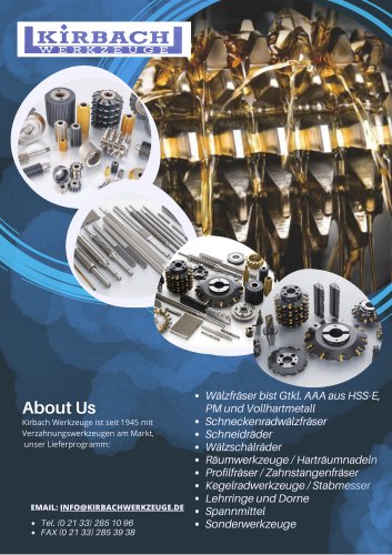Katalog Verzahnungswerkzeuge