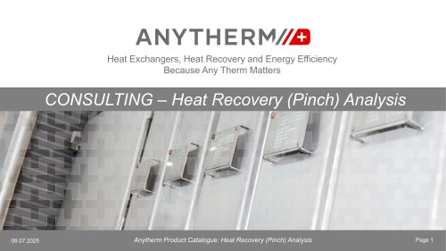 Anytherm Heat Recovery Analysis (Pinch Analysis)
