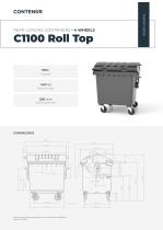REAR-LOADING CONTAINERS – 4 WHEELS C1100 Roll Top