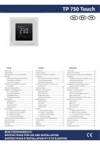 Installationshandbuch Thermostat TP750 - 1