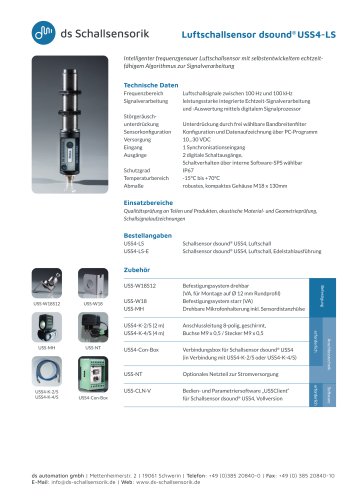 Luftschallsensor dsound® USS4-LS