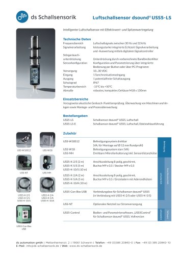 Luftschallsensor dsound® USS5-LS