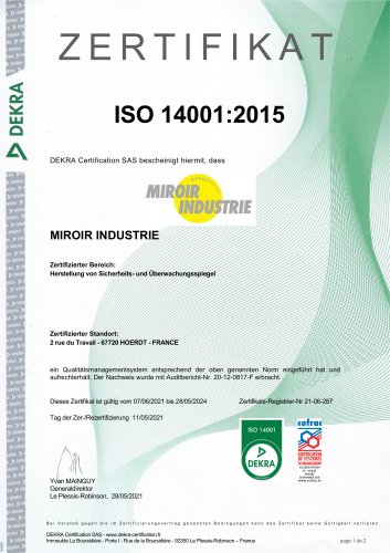 ZERTIFIKAT - ISO 14001