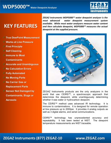 WDP5000 Dewpoint analyzer