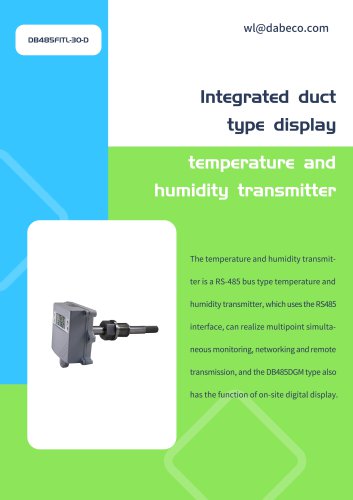 humidity and temperature transmitter DB485F1TL-30-D