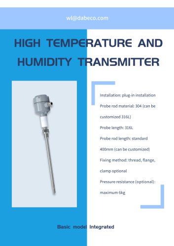 relative humidity and temperature transmitter DB440