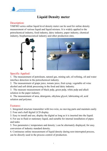 Digital density meter YMF883