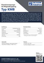 Chemienormpumpe mit Magnetkupplung Typ KMB-2