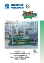 Gliederpumpen mit Permanentmagnetkupplung und Entlüftungsstufe Type HZSM / HZSMB / HZSMR / HZSMA / HZSMAR